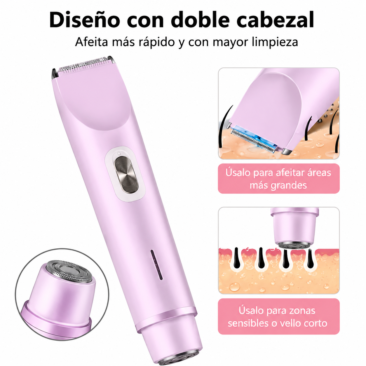 Rasuradora electrica doble punta
